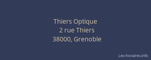 Thiers Optique