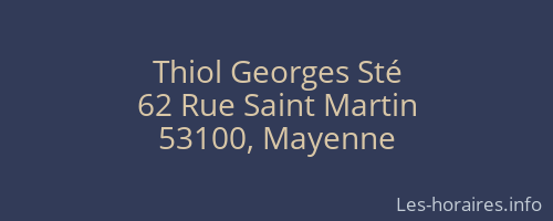 Thiol Georges Sté
