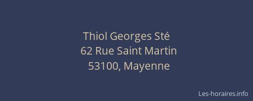 Thiol Georges Sté