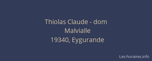 Thiolas Claude - dom