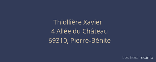 Thiollière Xavier