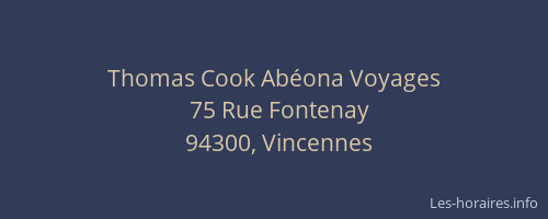 Thomas Cook Abéona Voyages