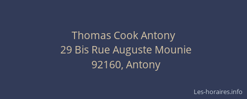 Thomas Cook Antony