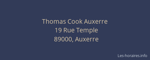 Thomas Cook Auxerre