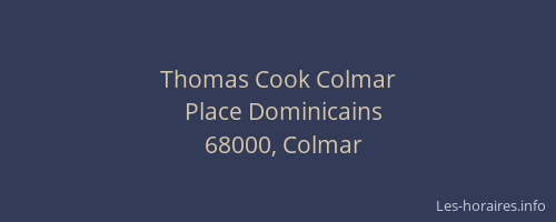 Thomas Cook Colmar