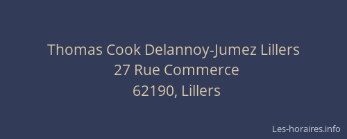 Thomas Cook Delannoy-Jumez Lillers