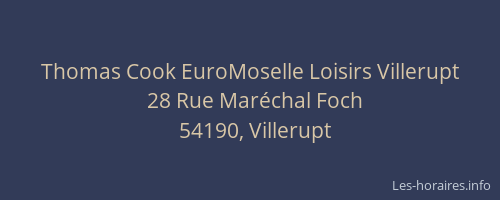 Thomas Cook EuroMoselle Loisirs Villerupt
