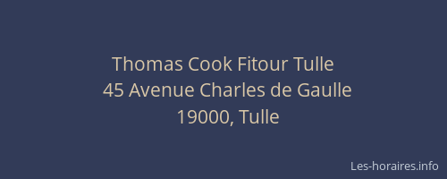 Thomas Cook Fitour Tulle