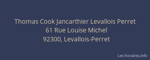 Thomas Cook Jancarthier Levallois Perret