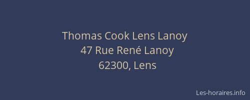 Thomas Cook Lens Lanoy