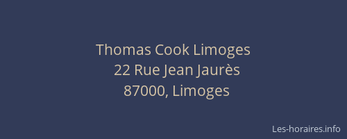 Thomas Cook Limoges