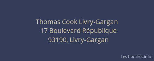 Thomas Cook Livry-Gargan
