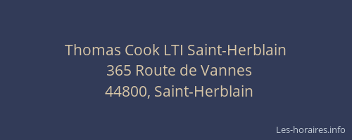 Thomas Cook LTI Saint-Herblain