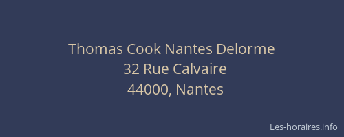 Thomas Cook Nantes Delorme