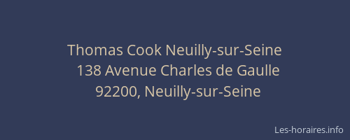 Thomas Cook Neuilly-sur-Seine