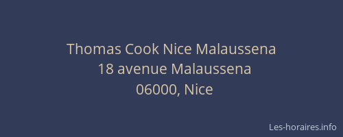 Thomas Cook Nice Malaussena