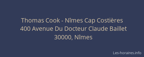 Thomas Cook - Nîmes Cap Costières