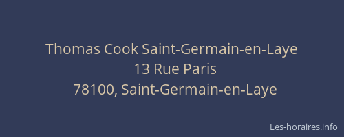 Thomas Cook Saint-Germain-en-Laye