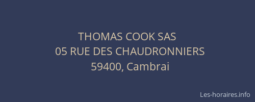 THOMAS COOK SAS