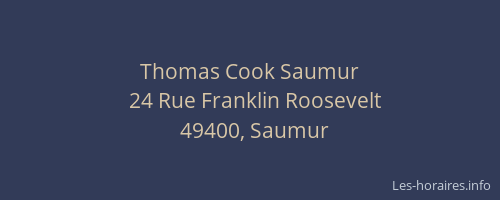 Thomas Cook Saumur