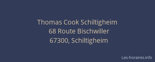 Thomas Cook Schiltigheim
