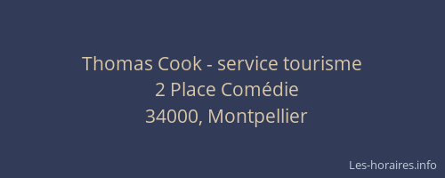 Thomas Cook - service tourisme