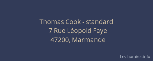 Thomas Cook - standard
