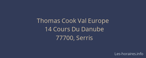 Thomas Cook Val Europe