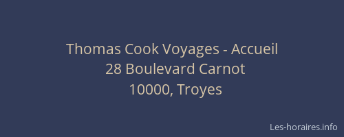 Thomas Cook Voyages - Accueil