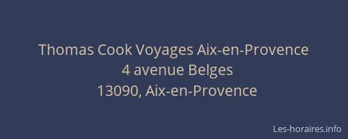 Thomas Cook Voyages Aix-en-Provence