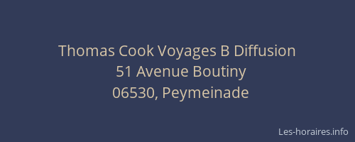 Thomas Cook Voyages B Diffusion