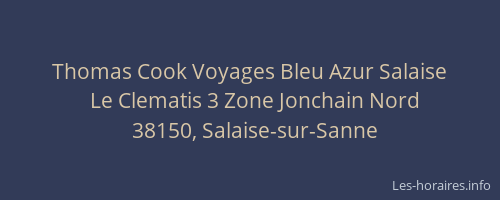 Thomas Cook Voyages Bleu Azur Salaise