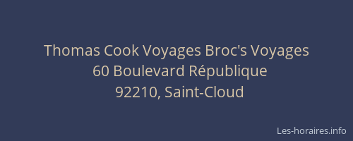 Thomas Cook Voyages Broc's Voyages