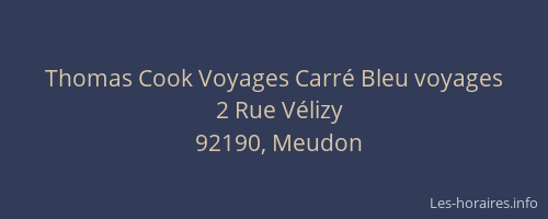 Thomas Cook Voyages Carré Bleu voyages