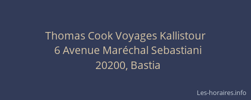Thomas Cook Voyages Kallistour
