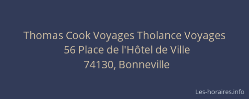 Thomas Cook Voyages Tholance Voyages