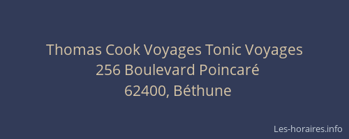 Thomas Cook Voyages Tonic Voyages