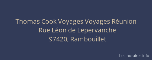 Thomas Cook Voyages Voyages Réunion