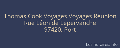 Thomas Cook Voyages Voyages Réunion
