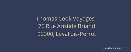 Thomas Cook Voyages