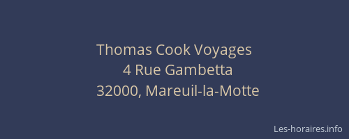 Thomas Cook Voyages