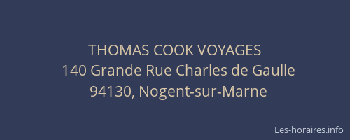 THOMAS COOK VOYAGES