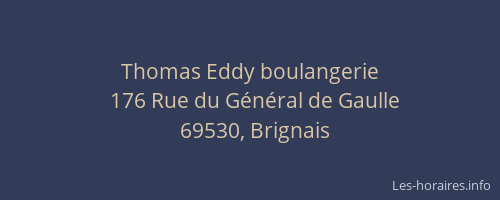 Thomas Eddy boulangerie