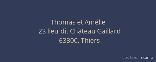 Thomas et Am&eacute;lie