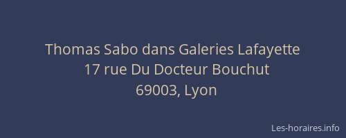 Thomas Sabo dans Galeries Lafayette