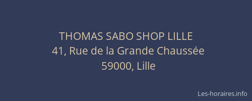THOMAS SABO SHOP LILLE