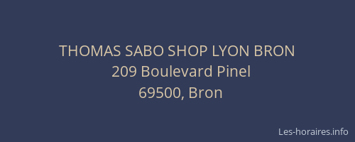 THOMAS SABO SHOP LYON BRON