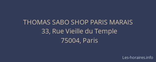 THOMAS SABO SHOP PARIS MARAIS