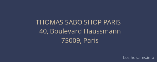 THOMAS SABO SHOP PARIS