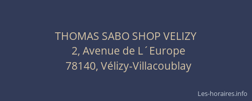 THOMAS SABO SHOP VELIZY